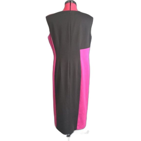 Jones New York Dress Women’s Size 12 Black Purple Red Color Block Sleeveless - Picture 4 of 10